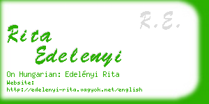 rita edelenyi business card
