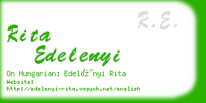 rita edelenyi business card